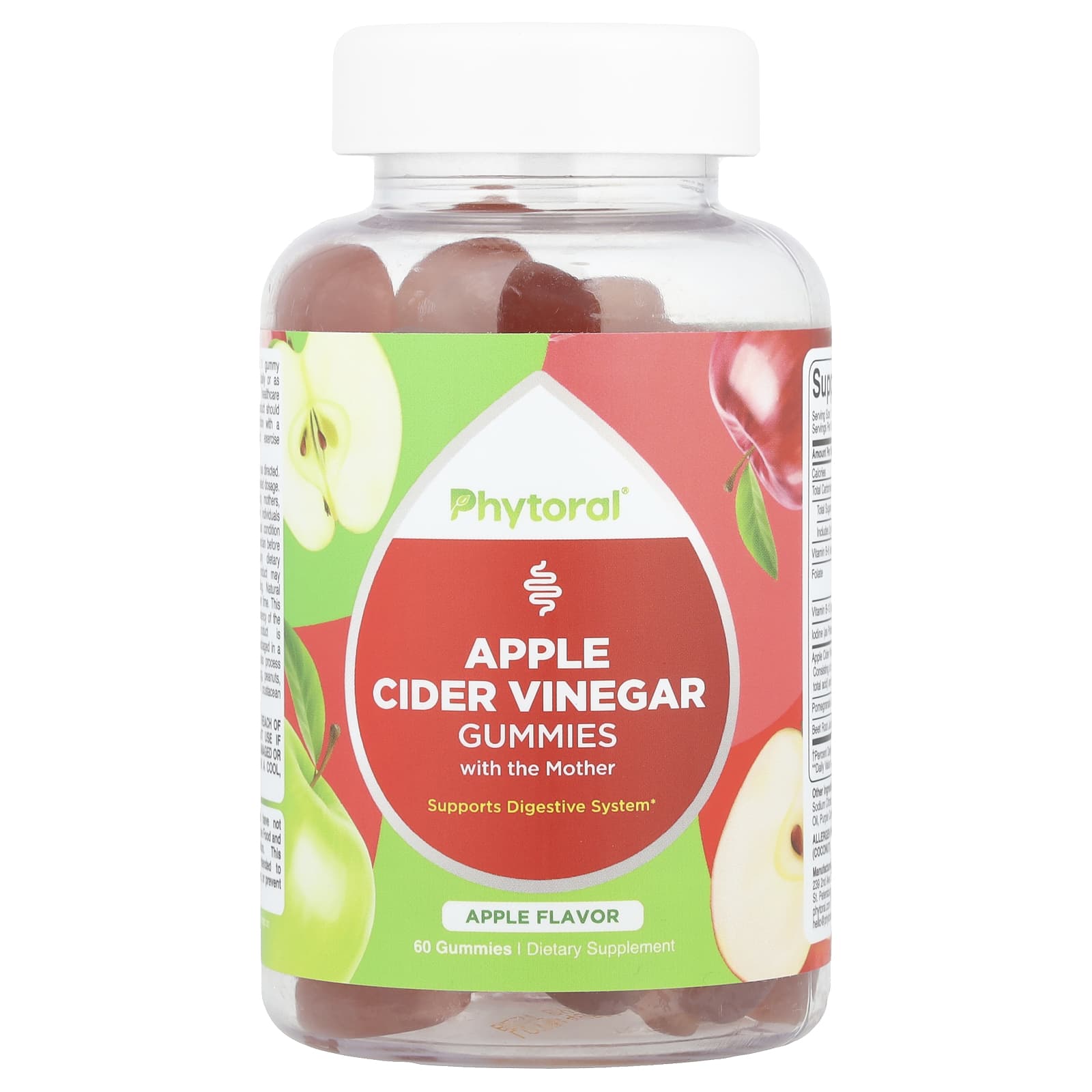 

Apple Cider Vinegar Gummies with Roots and Apples, 60 Gummies