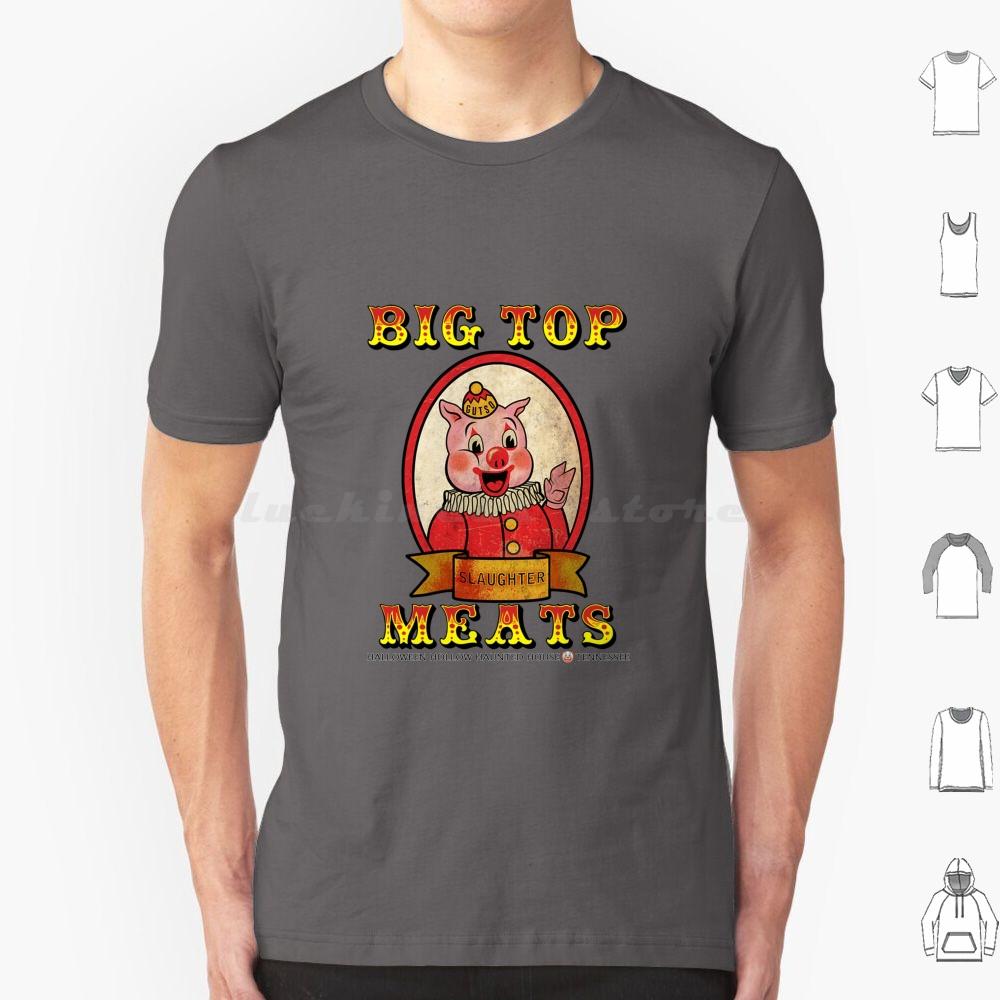 Big Top Meats T Shirt Cotton Men Women DIY Print Halloween Haunted House Halloween Hollow Big Top