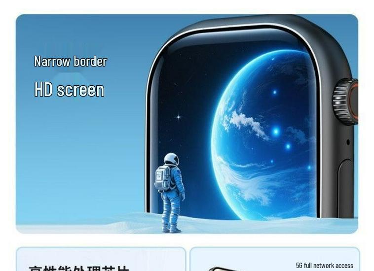 5G Dual System Smartwatch with Card Slot, Touchscreen & Rotating Camera