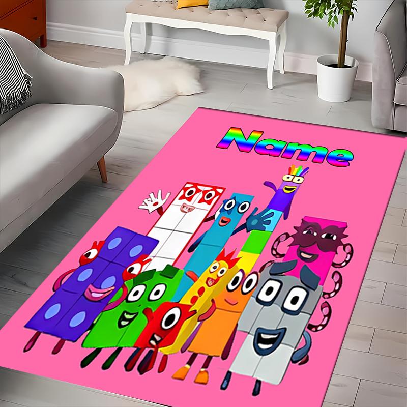 Benutzerdefinierter Personalisierung Numberblocks Teppich - Perfekt für Küche, Bad, Waschküche Dekor Große Größe Verfügbar, Geschenk Alle Jahreszeiten