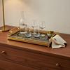 Decorative Mirror Tray Nordic Design Mirror Tray House Decoration Luxury Look Home Decor Tabletop Display for Hotel