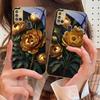 Prosperous Golden Peony For Samsung A 31 32 A33 A34 35 14 A15 13 16 25 26 50 52 53 54 55 56 70 71 72 73 Golden glass phone case