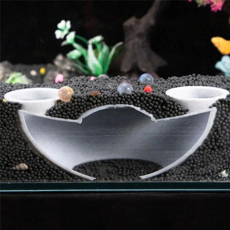 M-Modern-Fish Tunnel Aquarium PVC Aquarium Cave Fish Cave Corner Fish Tank Shrimp Aquarium Decor Shrimp Tank Accessories