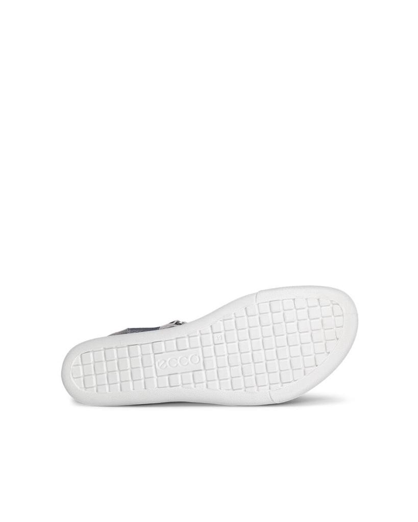 ECCO Damara Damen Sandalen mit flachen Riemen aus echtem Leder, EU39