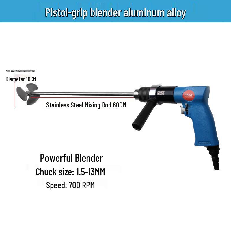 Pistol Grip Aluminum Alloy Pneumatic Handheld Mixer