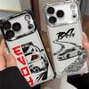 Japanese JDM Drift Car Clear Cover Phone Case for Apple iPhone 16 15 14 Plus 17 Air 16e 13 12 11 Pro Max