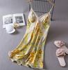 Summer Lace Camisole Nightgown with Removable Pads - Women's Sexy Ice Silk Pajamas