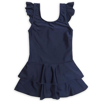 Vanilla Ashberry Kids' School Swimsuit, Girls' Ruffled One-Piece Swimsuit [UPF 50+ UV Protection], 140cm (865755)