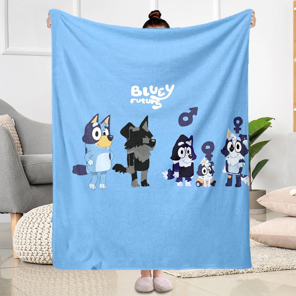 Bluey Bingo Adventure Blanket Soft & Cozy Perfect for Sofa Bed Office Chair for All Occasions Digital Print Birthday Christmas Gift Blanket