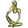 European Style Resin Sculpture For Home Office Desk Decor With Thoughtful Pose