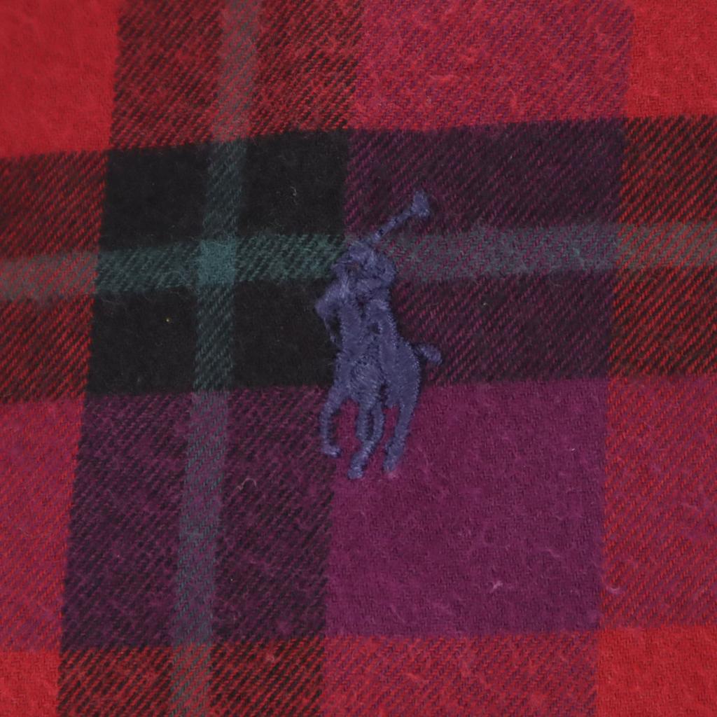 Ralph Lauren Check Pattern Long Sleeve Button Down Shirt L Red Men's Used