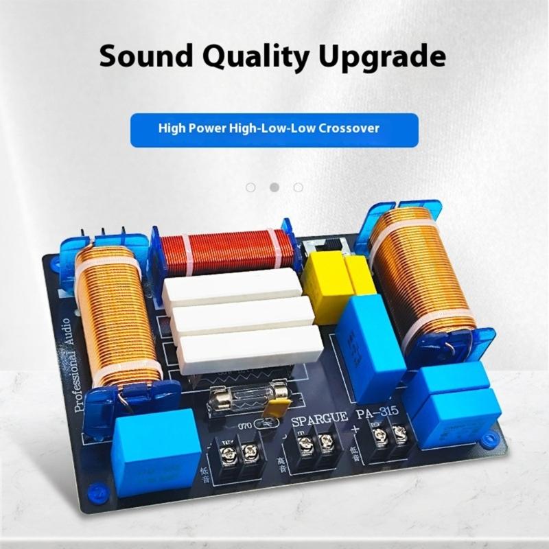 PA-315 Professional Passive Speaker Crossover 2750/2800Hz Switchable Metal Housing for 1 High and 2 Low Amplifiers