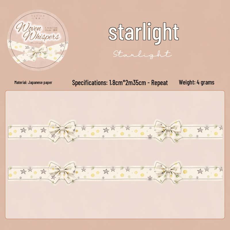 Yuxian Weishu Asymmetrical Washi Tape Set: 6 Styles for Journal Decoration & Collage DIY
