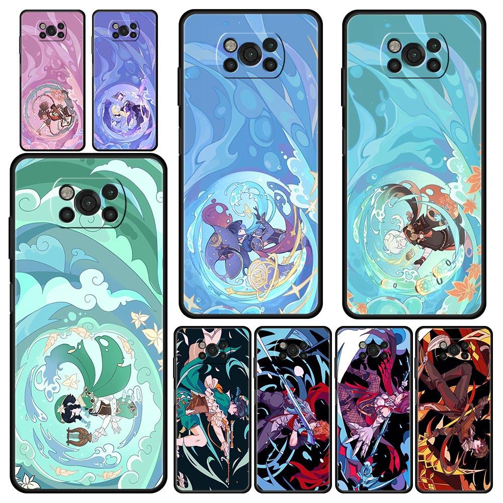 

Милый чехол Genshin Impact для Xiaomi Mi Poco X3 NFC M3 F3 M4 X4 Pro 5G Note 10 Lite 11 11T 10T 11X 12 9T 11i, чехлы для телефонов