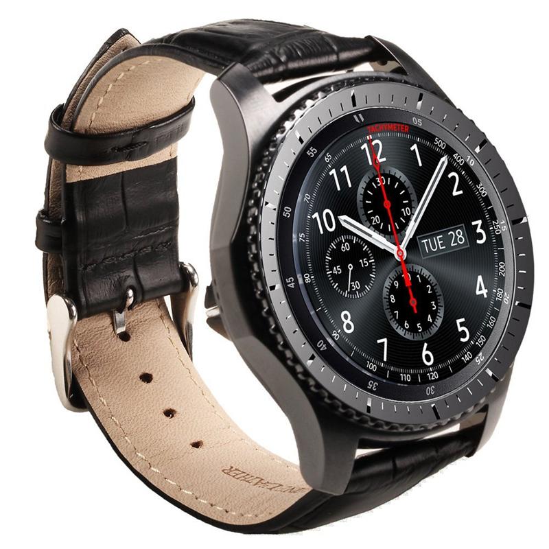 22mm řemínek z PU kůže s krokodýlí texturou pro Samsung Gear S3 Frontier/S3 Classic