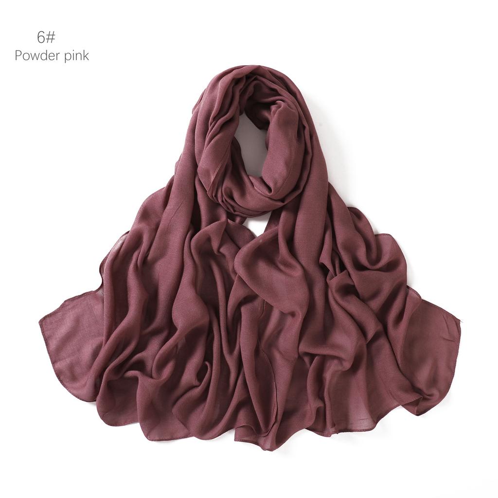 Rayon Viscose Hijab Women Muslim Scarf Shawls Abaya Women Veil Headscarf Wraps Plain Islamic Turban Headbands Foulard