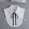 Girls Bowknots Lapel Shirt Detachable Collar Autumn Sweater Blouse Women Fake Collar Girls Removable Shirt Neck False Collar