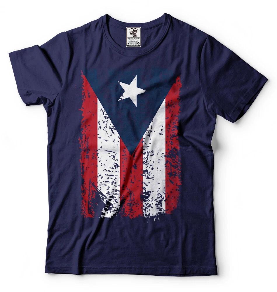 Puerto Rico Flag T-shirt PR distress Flag Boricua Puerto Rican Shirt Mens Tee 2XL