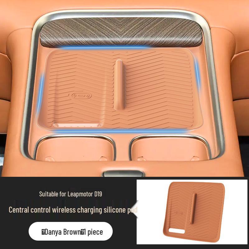2026 Leapmotor D19 Wireless Charging Silicone Pad for Car Interior Decoration and Modification.