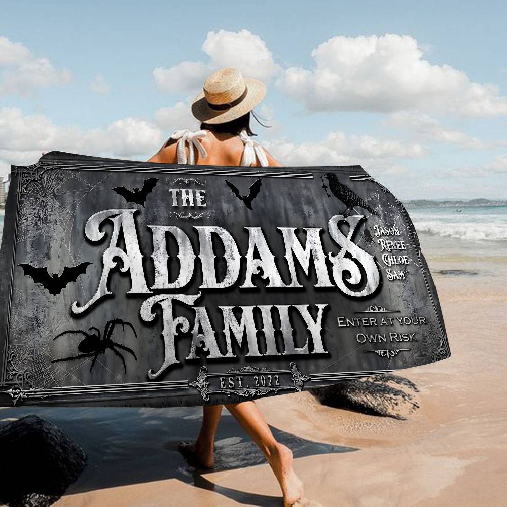 Classic movie T-The A-Addams F-Family Wednesday Big Microfiber Beach Towels Quick Dry Towel Sand Beach Towels Pool Towel