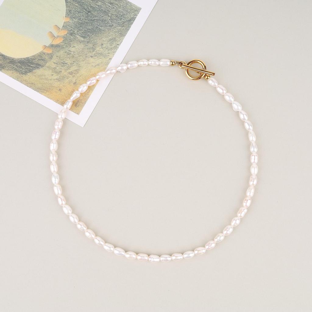 GAVU Freshwater Pearl Stainless Steel Necklace for Women [GAVU]