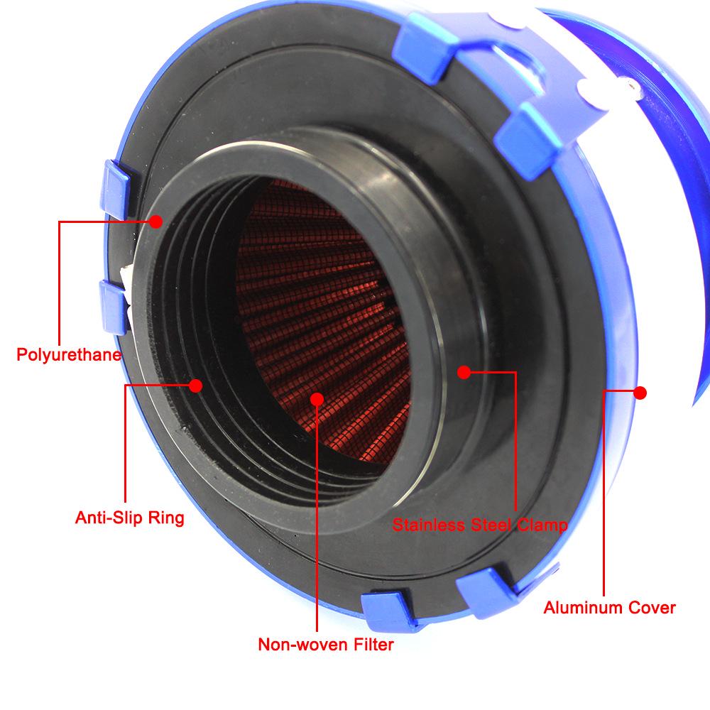 Universal 76MM High-Flow Metal Shell Mushroom Head Air Intake