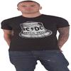 AC_DC T Shirt Hells Bells Classic Distressed Band Logo Official Unisex Black Size XXL