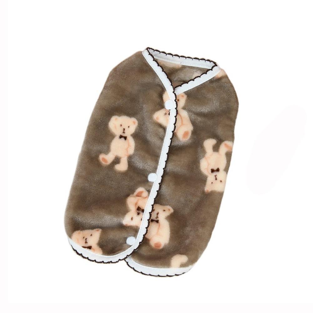 

Warm Winter Plush Dog Vest Soft Puppy Sweater Chihuahua Pet Clothes Small Medium Dogs S кофейный