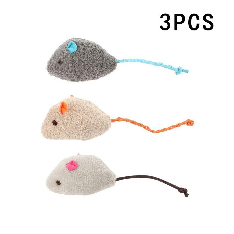

3/6/12 pieces of simulated plush mouse stuffed toy cotton cat toy durable and scratch resistant suitable for cats to play with 12cmX3cm
