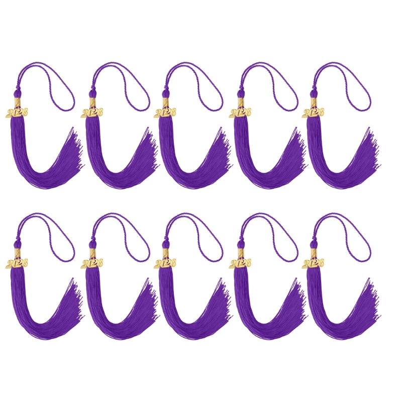 10Pcs 2026 Graduation Tassels Ornament With Year Charm For Graduation Ceremonies