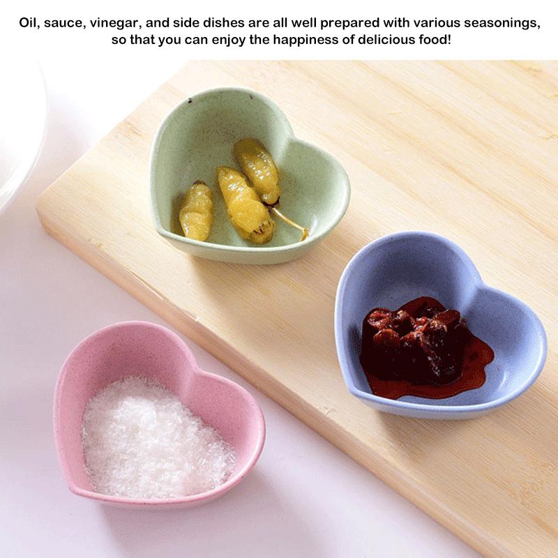 Tableware Bowl Heart Shape Lightweight Seasoning Bowl Food Sauce Dish Appetizer Plates For Kitchen Tools Kitchen Accessories