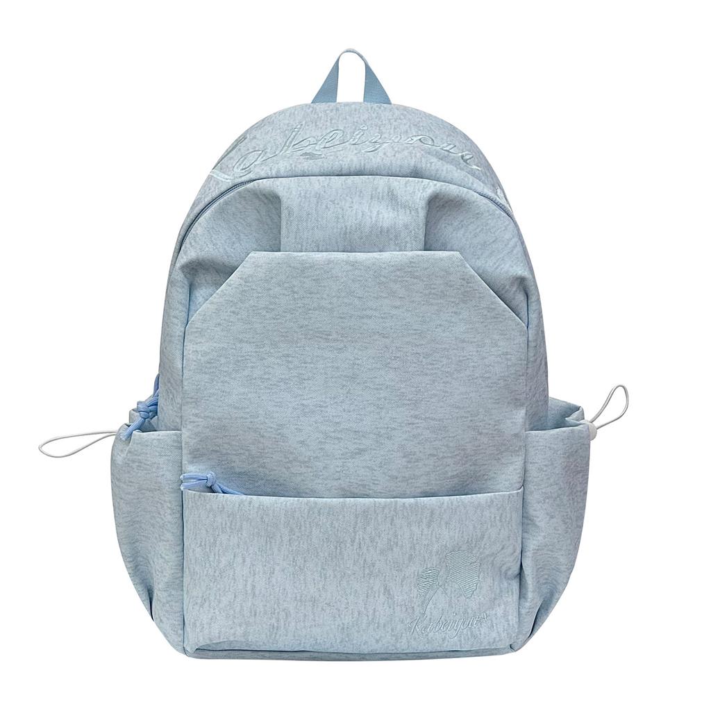 Schoolbag new large-capacity schoolbag female high school students simple and versatile campus niche high-value embroidered backpack backpack