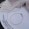 14k Gold-Filled Natural Freshwater Rice Pearl Bracelet for Women - Elegant, Light Luxury, New Trend In High-End Jewelry.