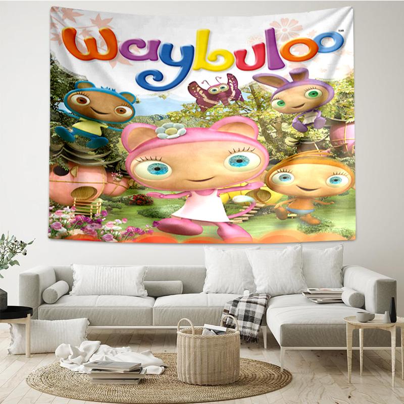 1PC Waybuloo Adventures Tapestry Accessories Playroom Tapestry, for Bedroom,Livingroom, Dormitory Room Wall Decor Fan Birthday Gifts