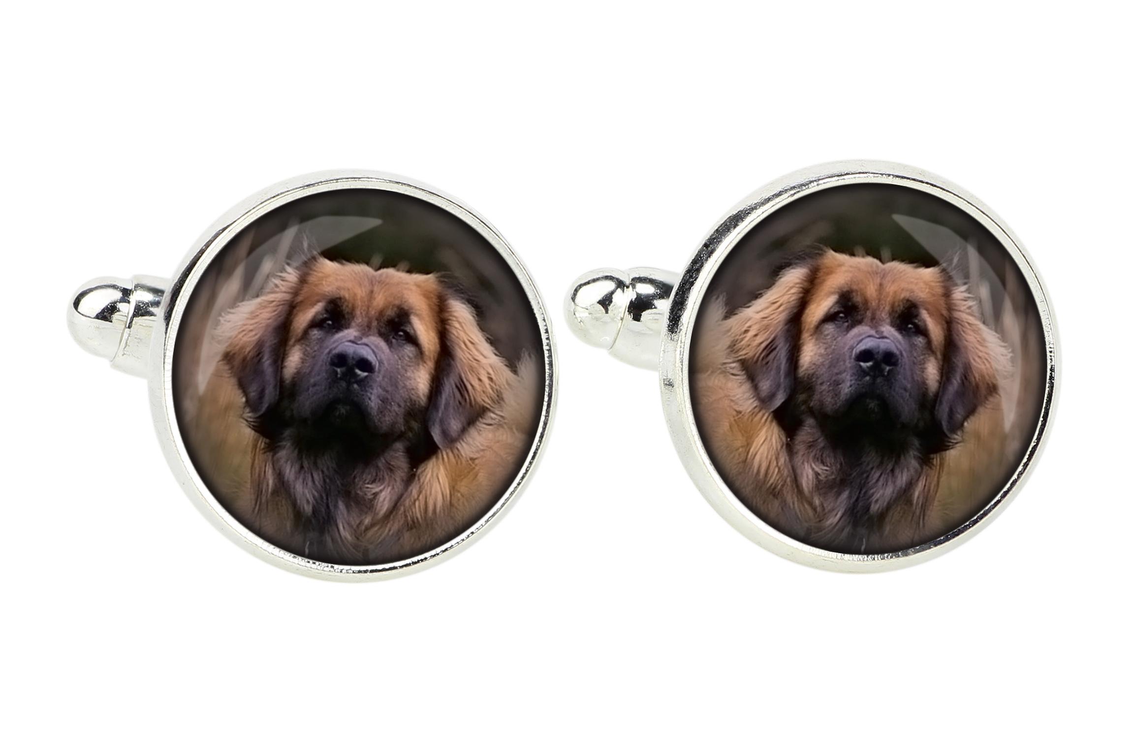 

Leonberger - cufflinks, a shirt accessory, a shirt pendant from the Art-Dog brand срібний