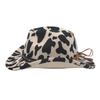 Cowboy Busy Calf Head Outdoor Grassland Riding Handsome Jazz Style Felt Hat Upturned Top Hat Men And Women