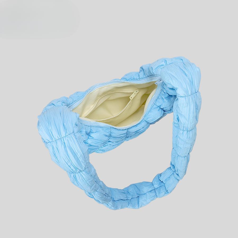 Women's Lightweight Shrinking Textured Crescent Crossbody Croissant Bag Shoulder Bag