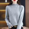 Autumn Winter Women Knitted Turtleneck Sweater Casual Loose Bottomed Knit Sweater