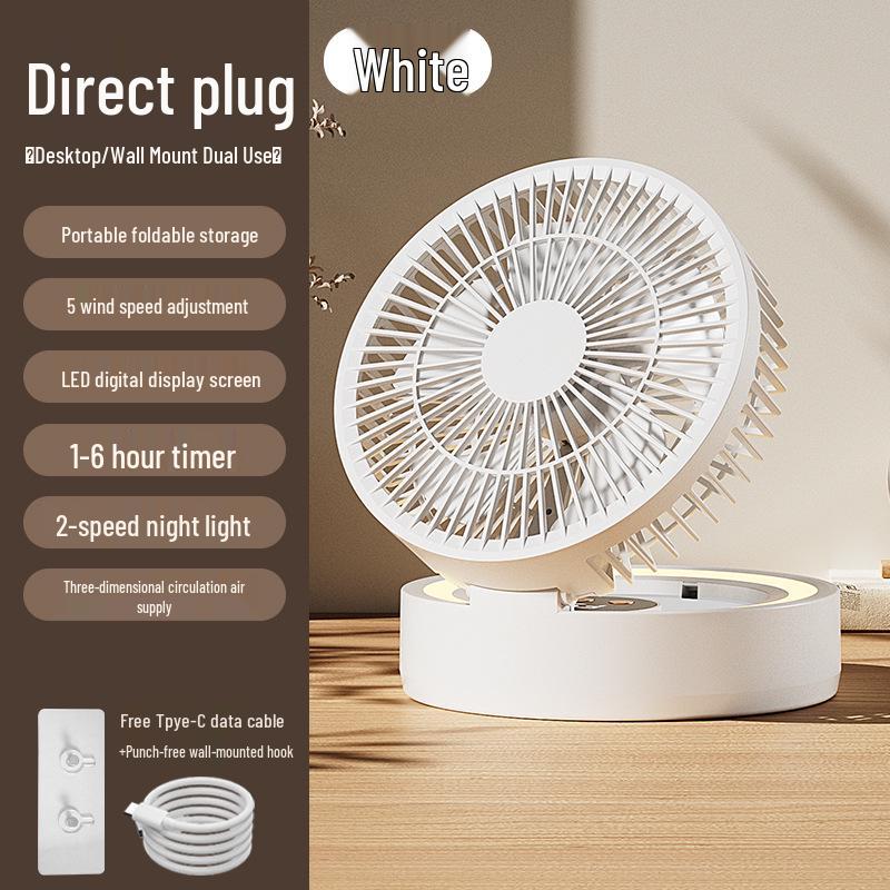 

2026 Multifunctional Mini Makeup Mirror Folding Fan for Dorms 17.5*9*17.5 cm