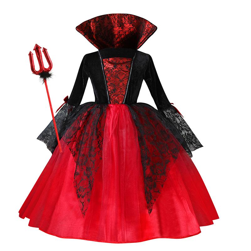 Helovīna Meitenes Cosplay Vampīra Kleita Bērniem