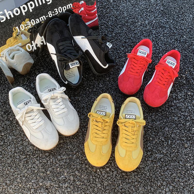 Retro Mesh Breathable Red Soft-soled Forrest Gump Shoes 2025 Thick-soled Shit-stepping Summer New Sports and Leisure Women's Shoes