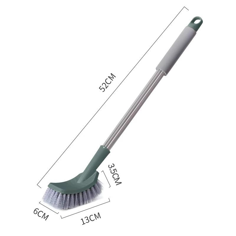 Wall-Mounted Long-Handle Soft Bristle Toilet Brush for Effective Cleaning