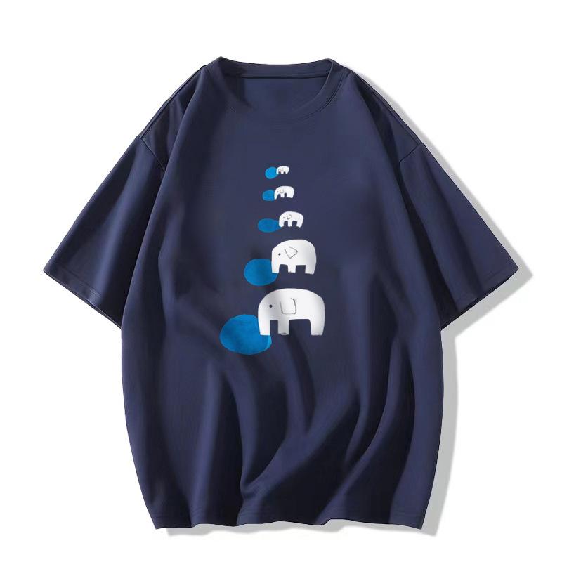 Übergröße Damen T-Shirt aus reiner Baumwolle mit kurzen Ärmeln - 2025 Amerikanisches Design