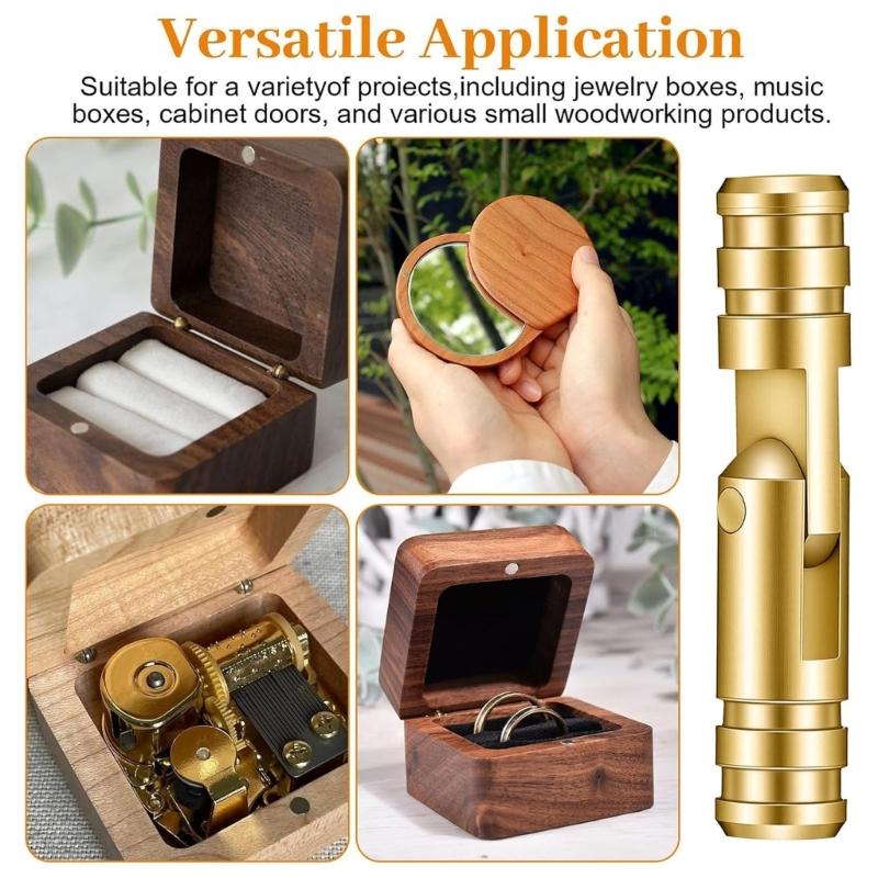 50pcs Small Metal Hinges 4x20mm Craft Hinges set Ideal for Concealed Applications in DIY Crafts & Wooden Box Projects