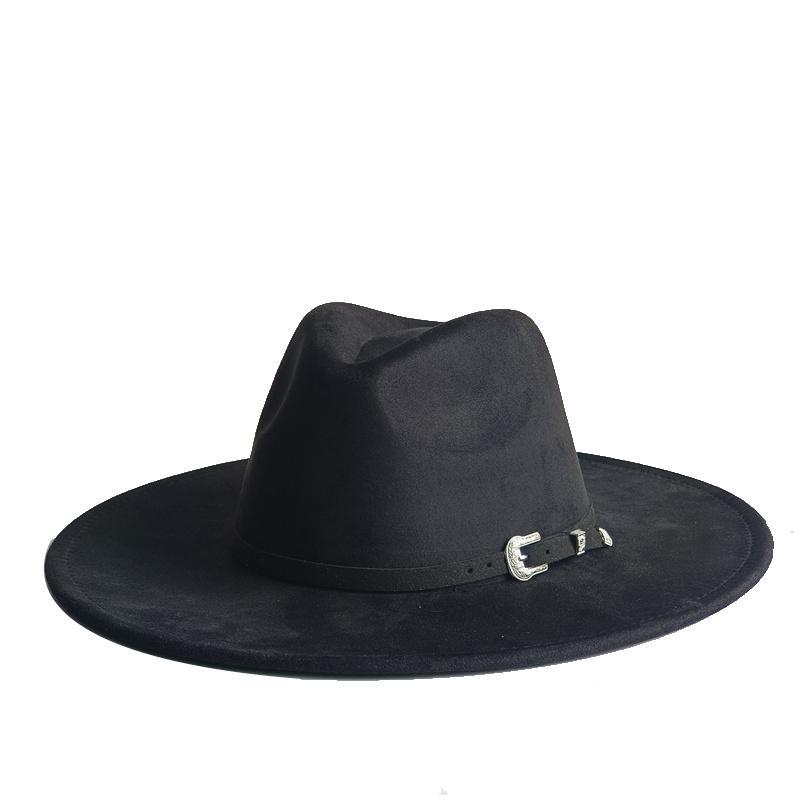 Classic Camel Suede Hat Wide Brim  New Fedora Hat Men Women Autumn Winter Felt Hats Classic Church Fedoras Chapeau Sombrer