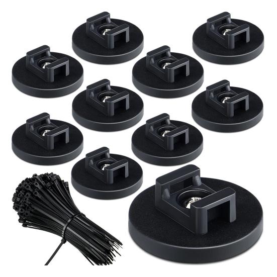 Magnetic Zip Tie Mounts Base Releasable Cable Zip Ties Easy Installation Multipurpose Cable Zip Tie Saddle Type Mounts Base