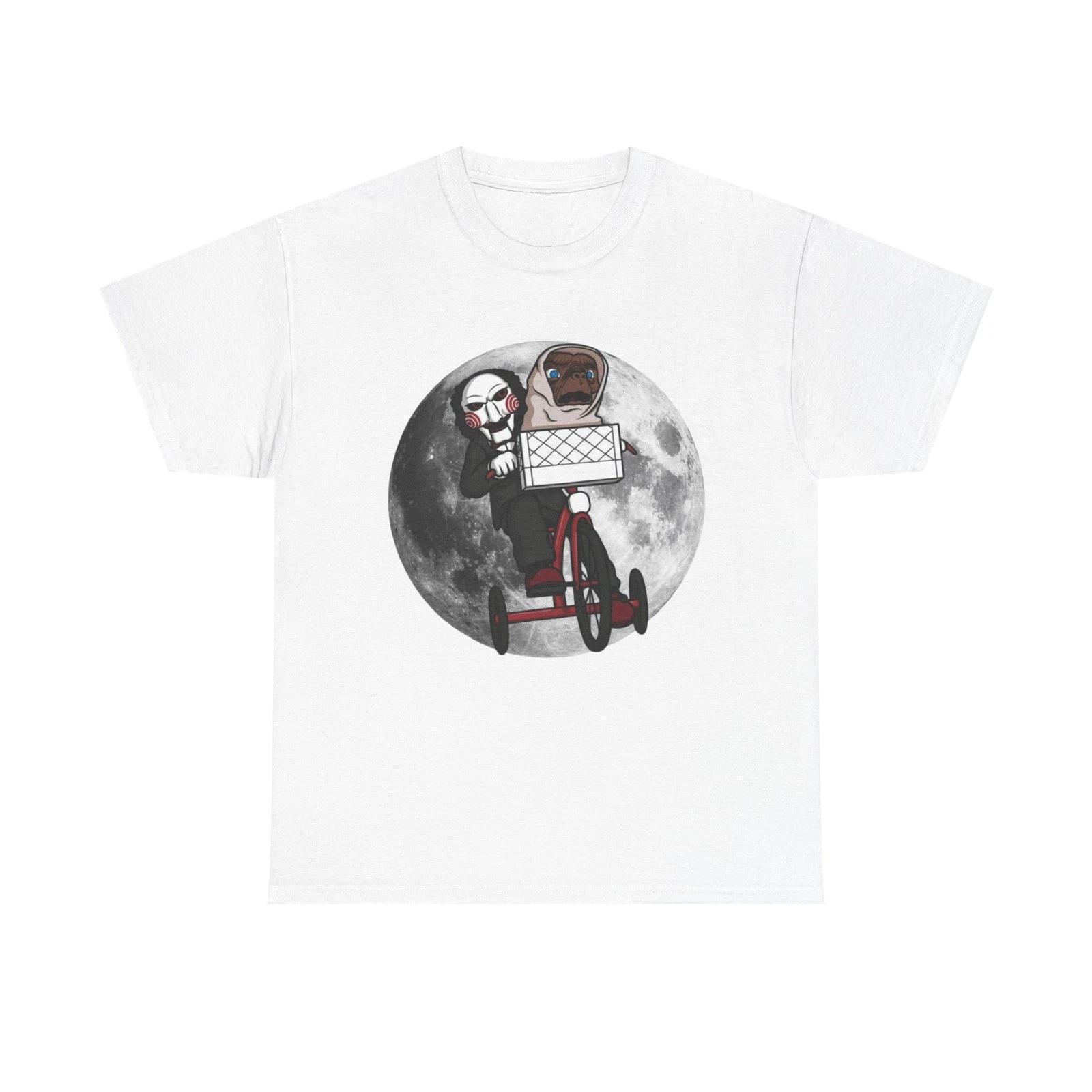 

Creepy Doll on Tricycle T-Shirt | Horror Character Tee, Retro Toy Illustration 4XL