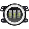 4 Inch LED Fog Lights With White Yellow Ring 2525SMD Convex Beam Aluminum Body 10-30V Voltage Fits Most Offroad Vehicles Kit