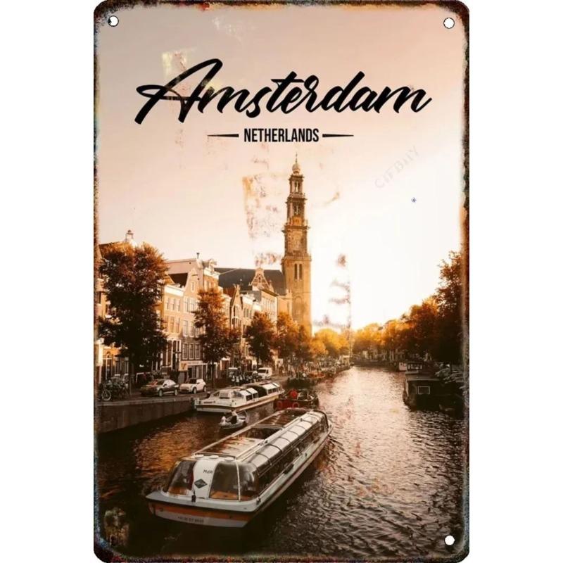 Metallschild New York Cityscape, Wandkunst zum Thema Reisen 20x30cm