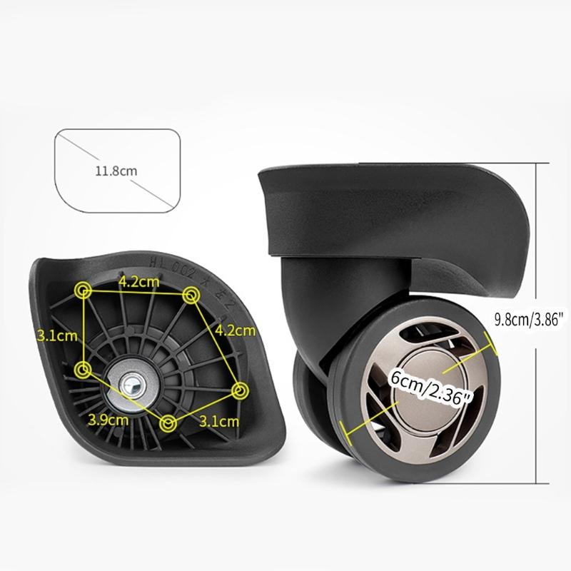Durable Replacement Luggage Wheels Repair Your Suitcase with Smooth 360° Rotation Parts Accessories